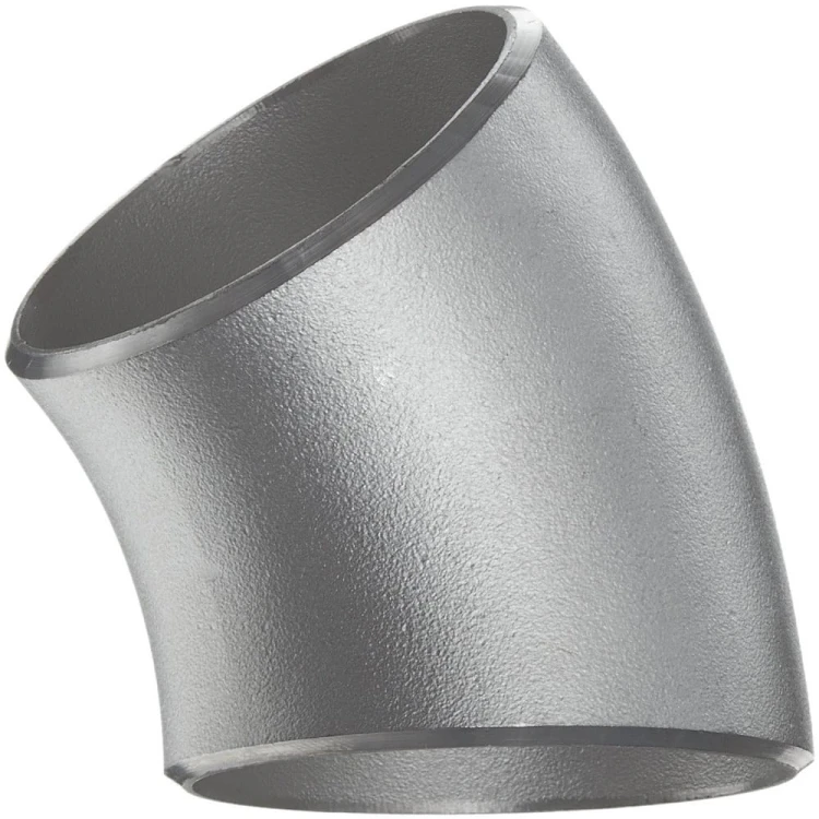 Sömlös böj av rostfritt stål 45° 1,5D (Typ 3) DN100 114,3 mm x 4,5 mm stålkvalitet 1.4541 / 321