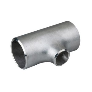 Sömlös T-rör förminskning av rostfritt stål DN80 88,9 x 5,6 mm / DN40 48,3 x 5,08 mm 1.4301 / 1.4307 / 304 / 304L